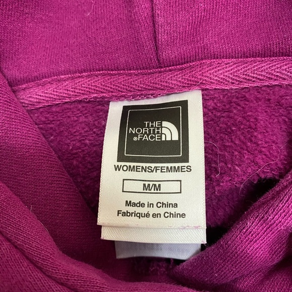 The North Face Plum Hoodie Kangaroo Pocket Spellout  [355] - Picture 4 of 4